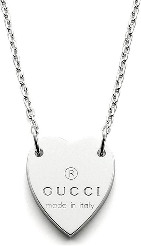 gucci trademark heart|trademark necklace with heart pendant.